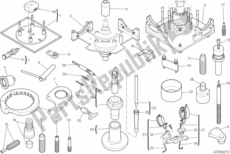 Todas as partes de 01a - Ferramentas De Serviço De Oficina do Ducati Superbike 959 Panigale ABS USA 2019